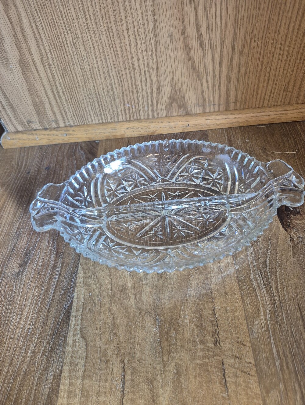 Vintage Anchor Hocking Relish Dish, Stars and Bars